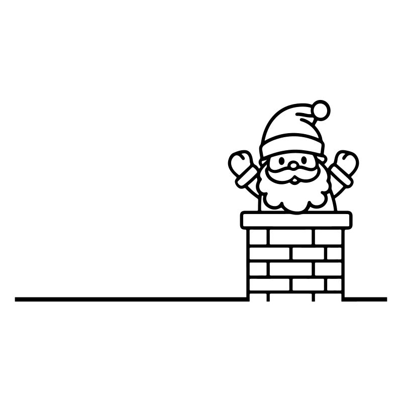 Père Noël Cheminée Noël