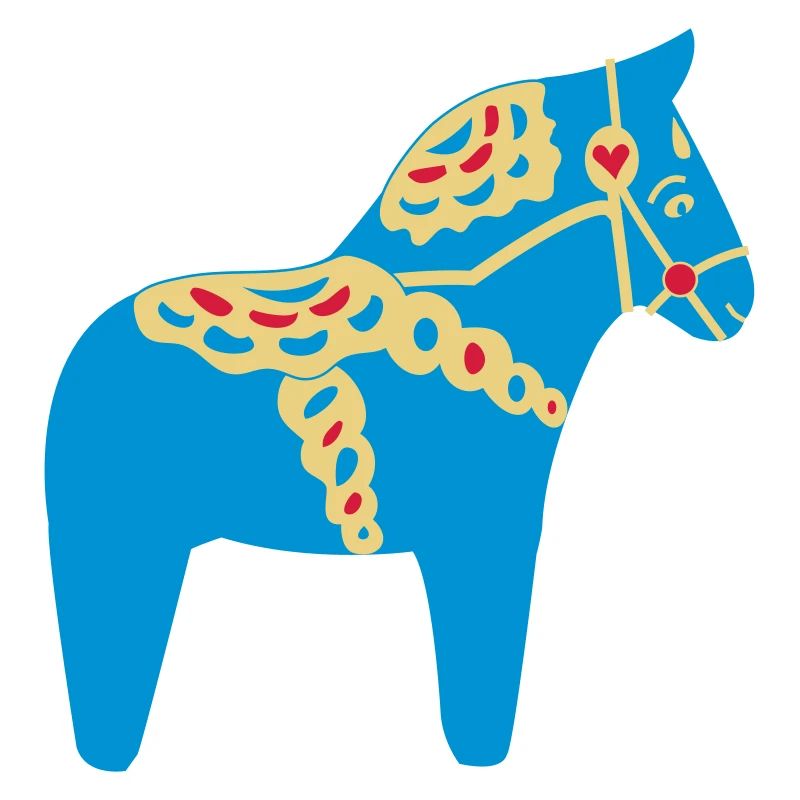 Dala Pferd blau