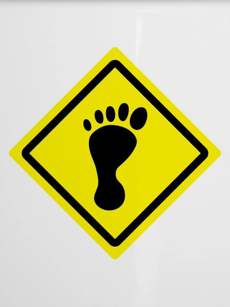 foot roadsign