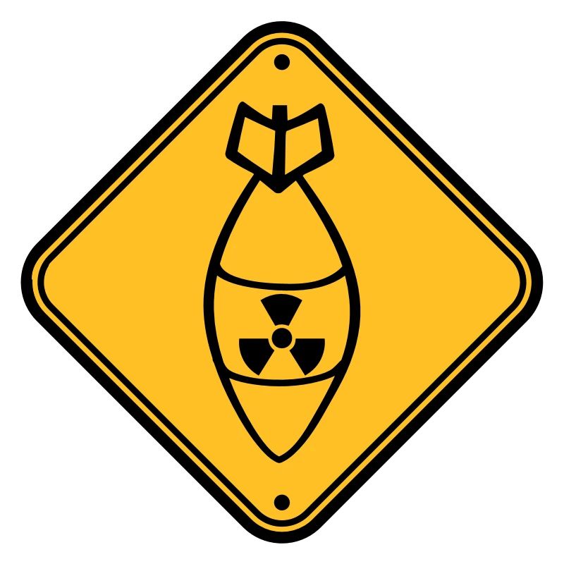 bouclier danger attention attention bombe atomique