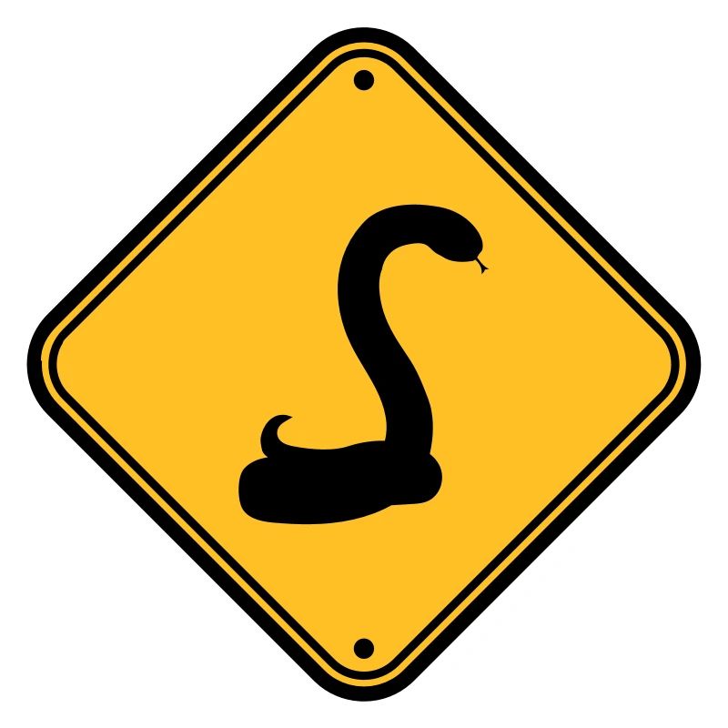 serpent attention prudence mise en garde note signe s