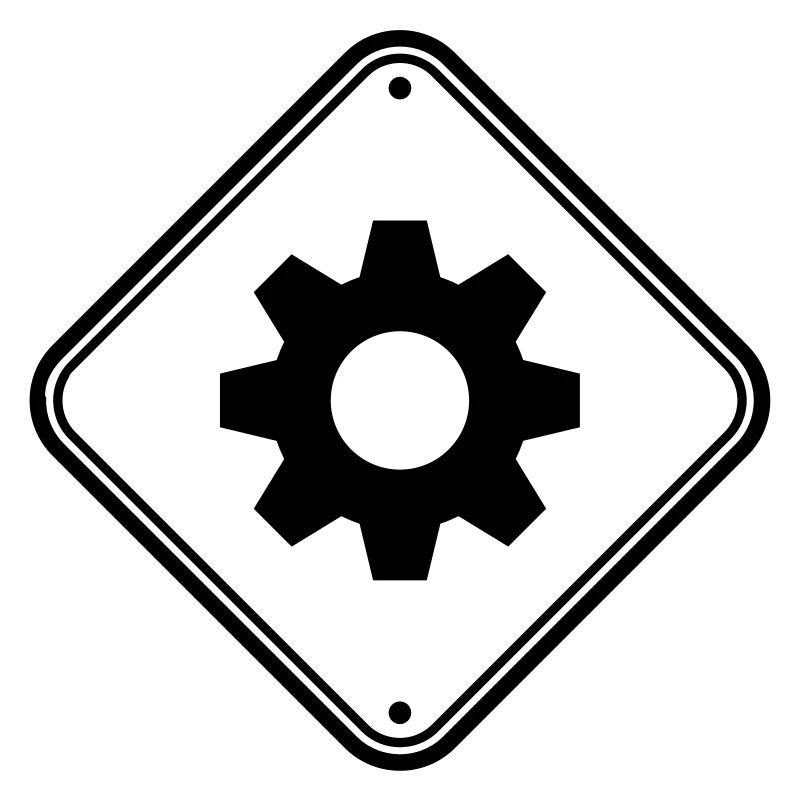 engineer gear danger shield zone caution mecha