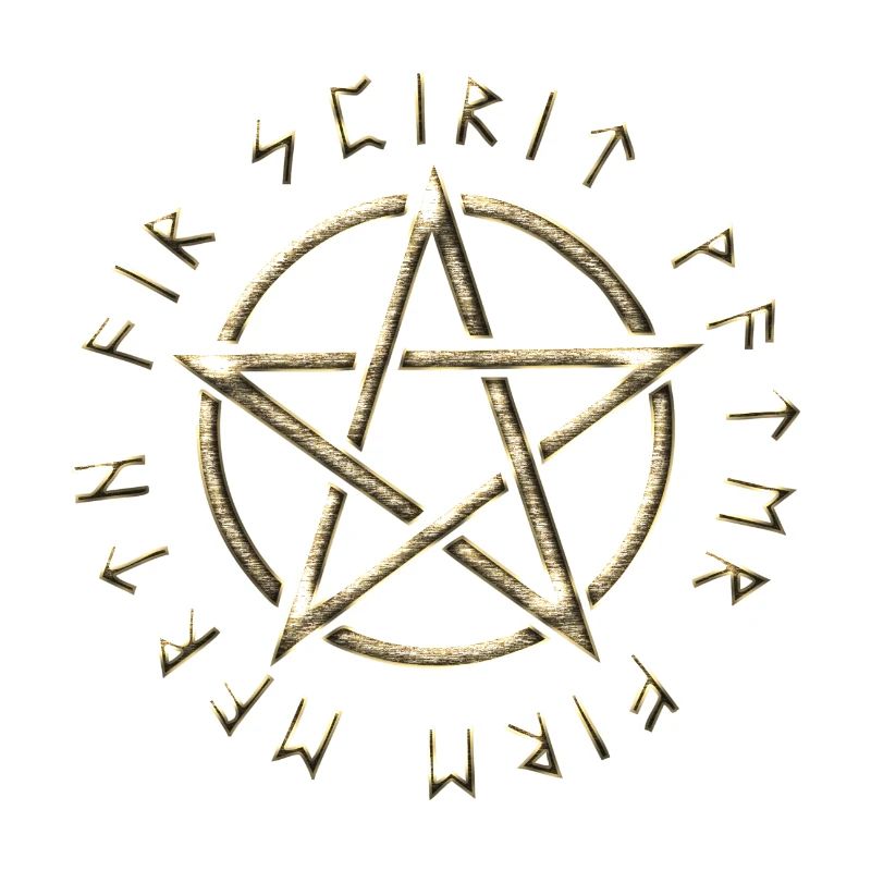 Runen Pentagramm, Pentacel, Schutz, Amulett