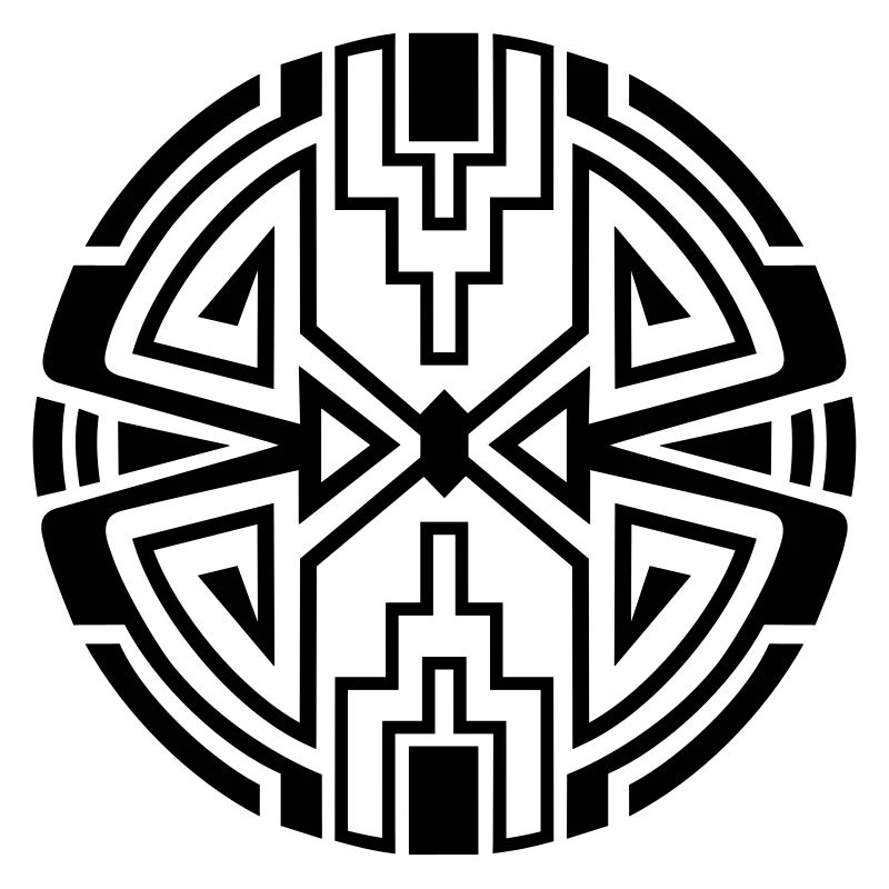 Native circle symbol, arrows & diamond - Intention