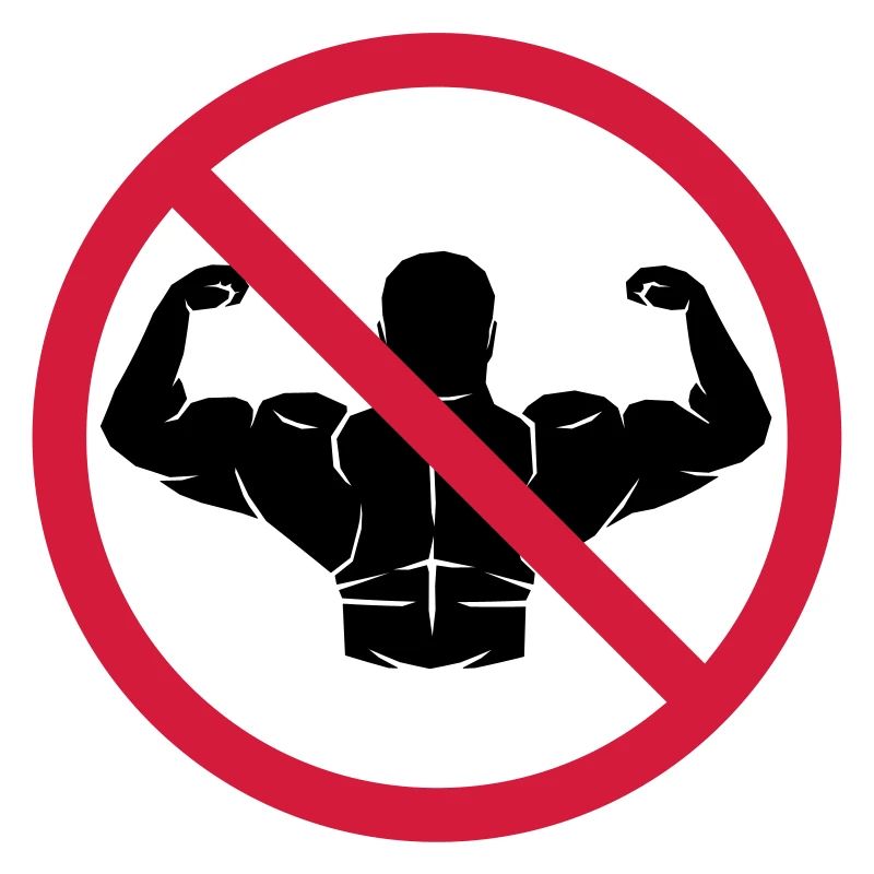 No muscles shield
