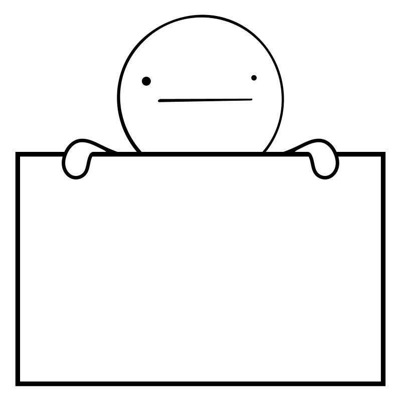 Bored sign man