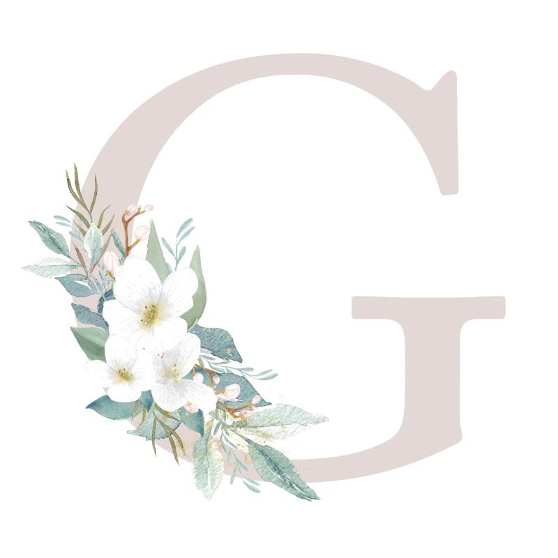Customizable Monogram G White Green