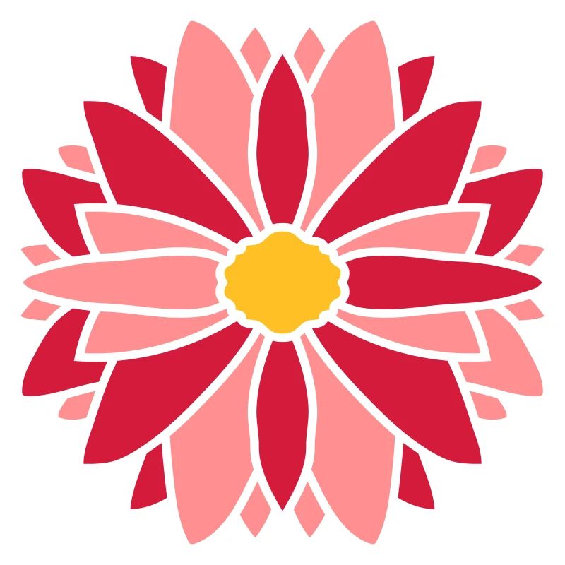 Red Pretty Flower Design