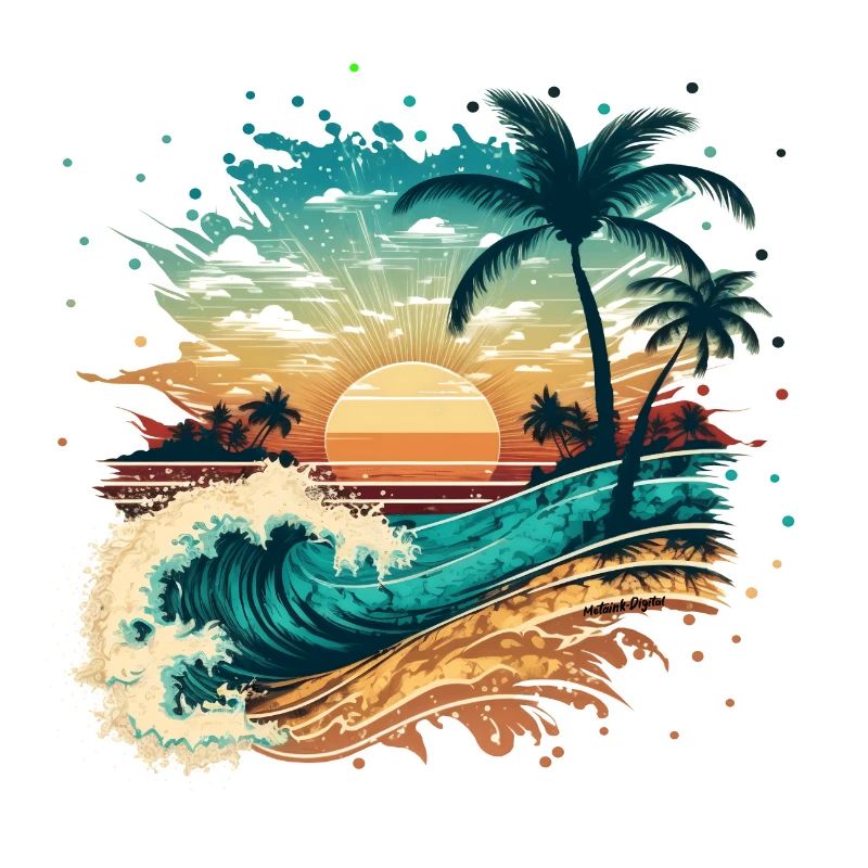 Tropical surf beach