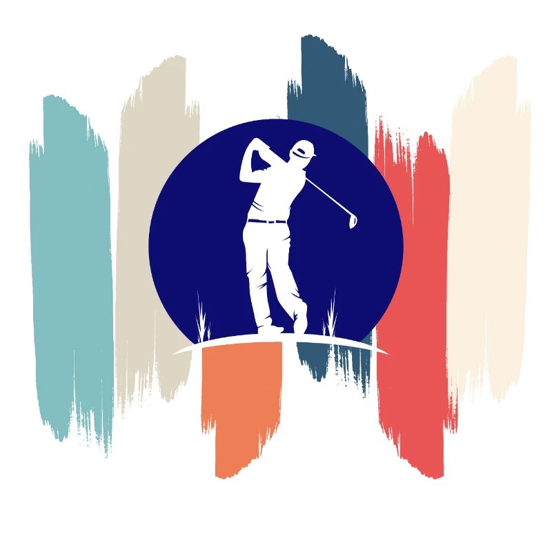 Retro rainbow golf