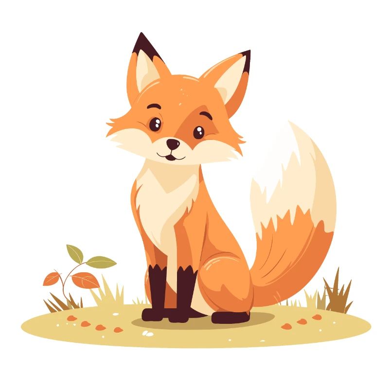 Junger Fuchs Clipart Rotfuchs