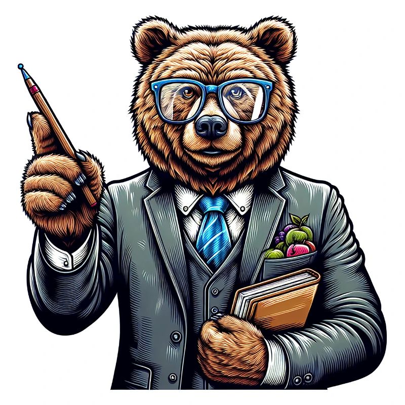 Professeur d’ours mignon