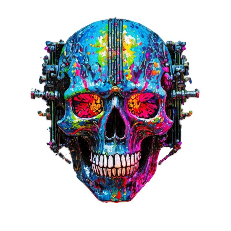 Gemalter Cyborg