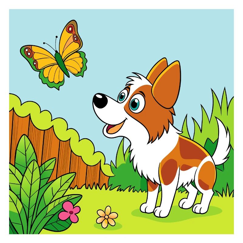 Neugieriger Papillon untersucht einen Schmetterling