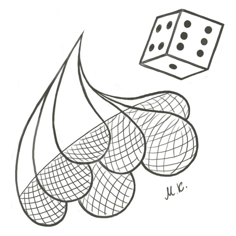 Creative patterned drops with game dice