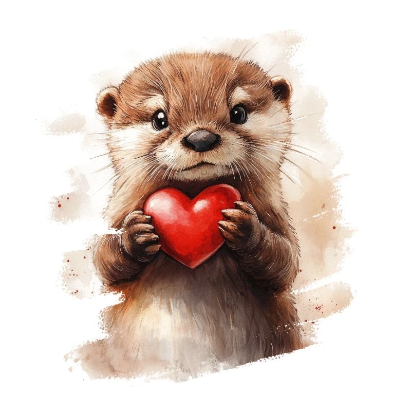 Otter mit Herz