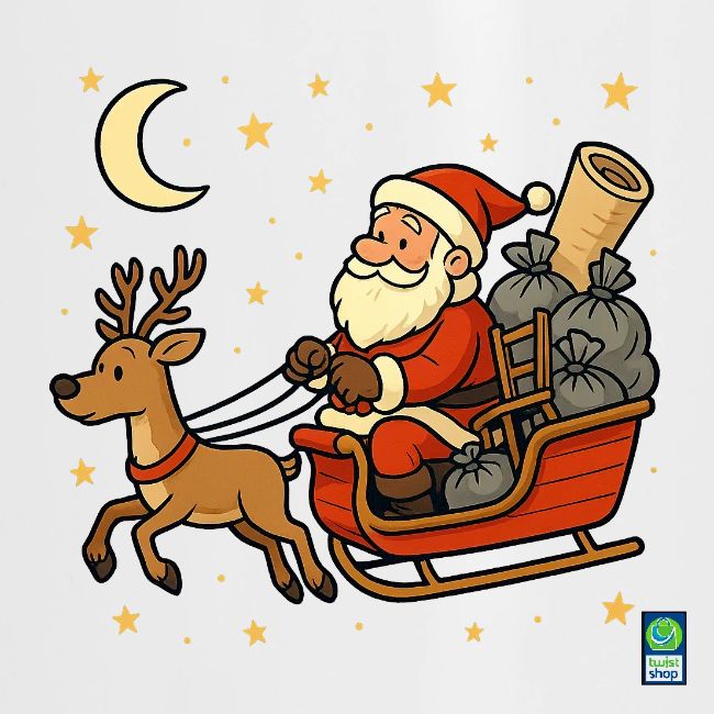 Arrenslee met kerstman