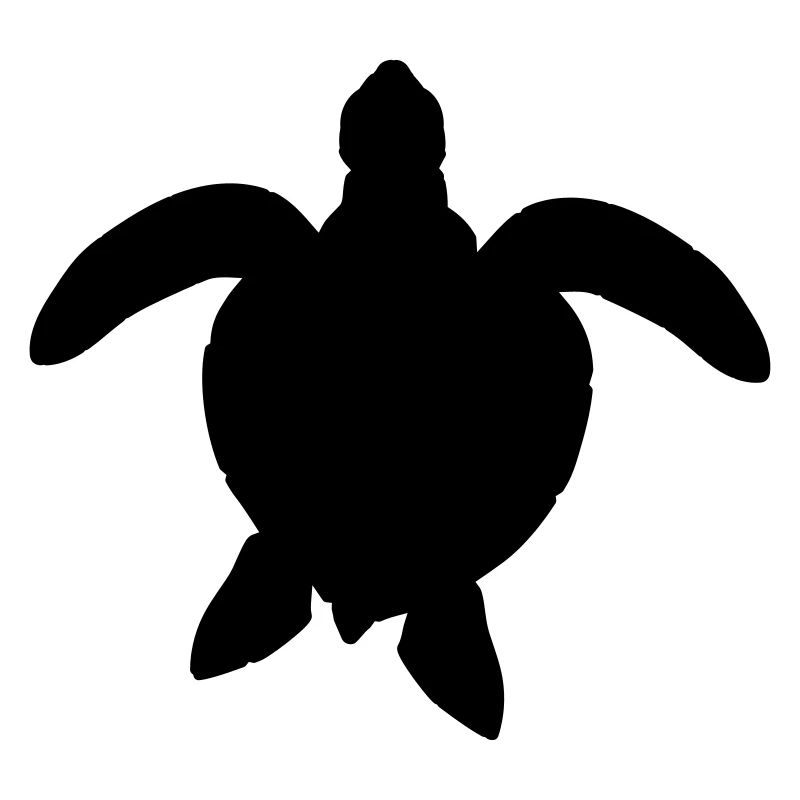 sea turtle silhouette outline shadow wass