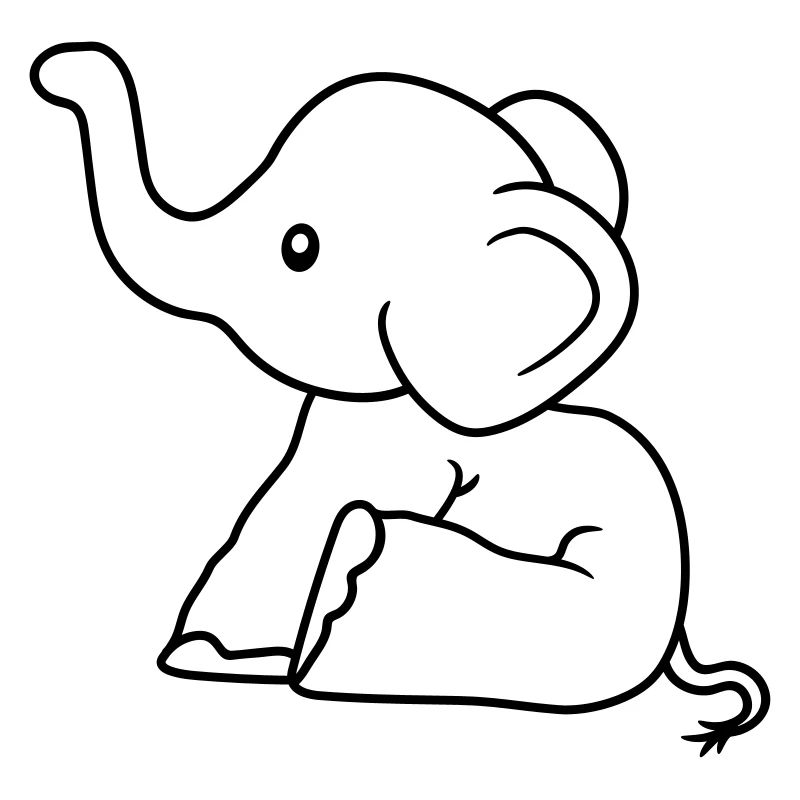 petit éléphant assis clip bébé bébé veau doux