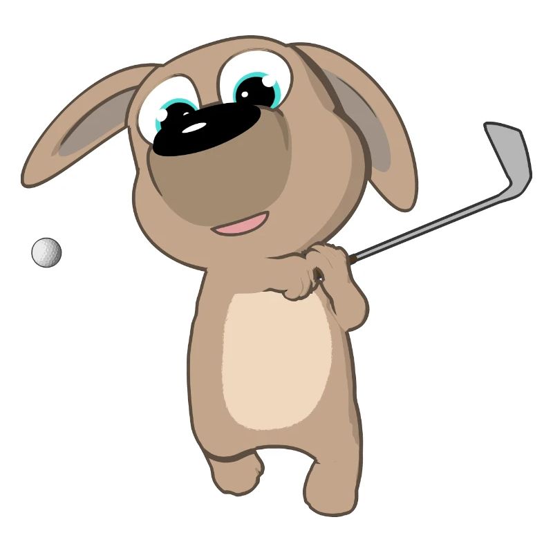 Swing de golf pour chiot
