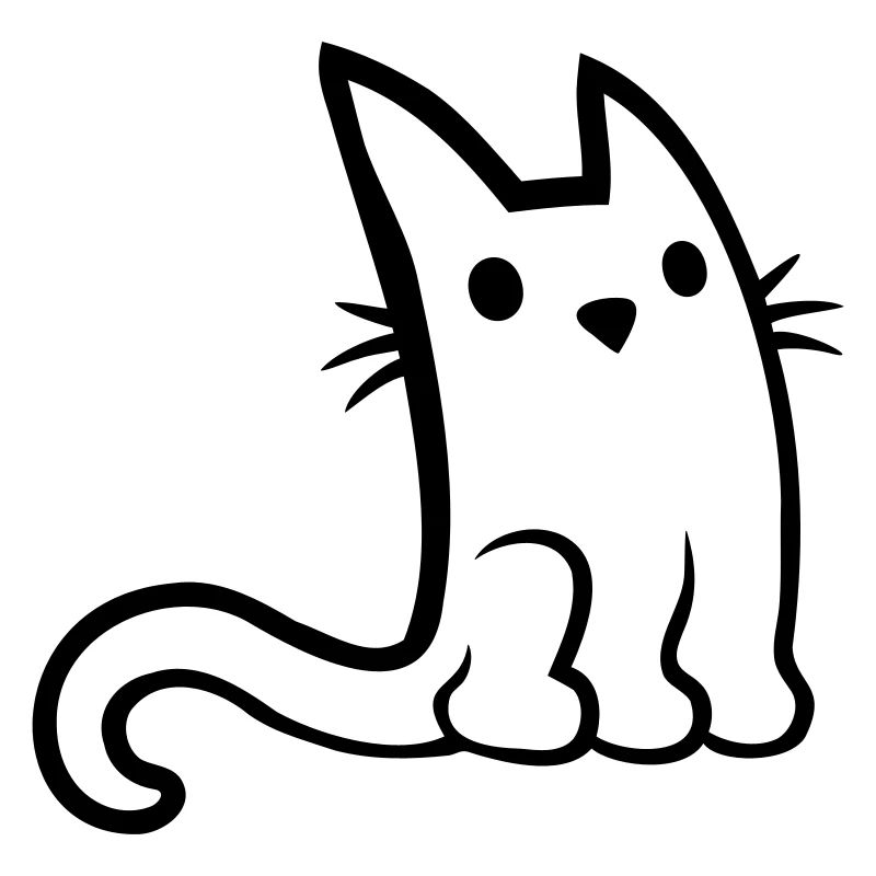 Petit chat assis mignon