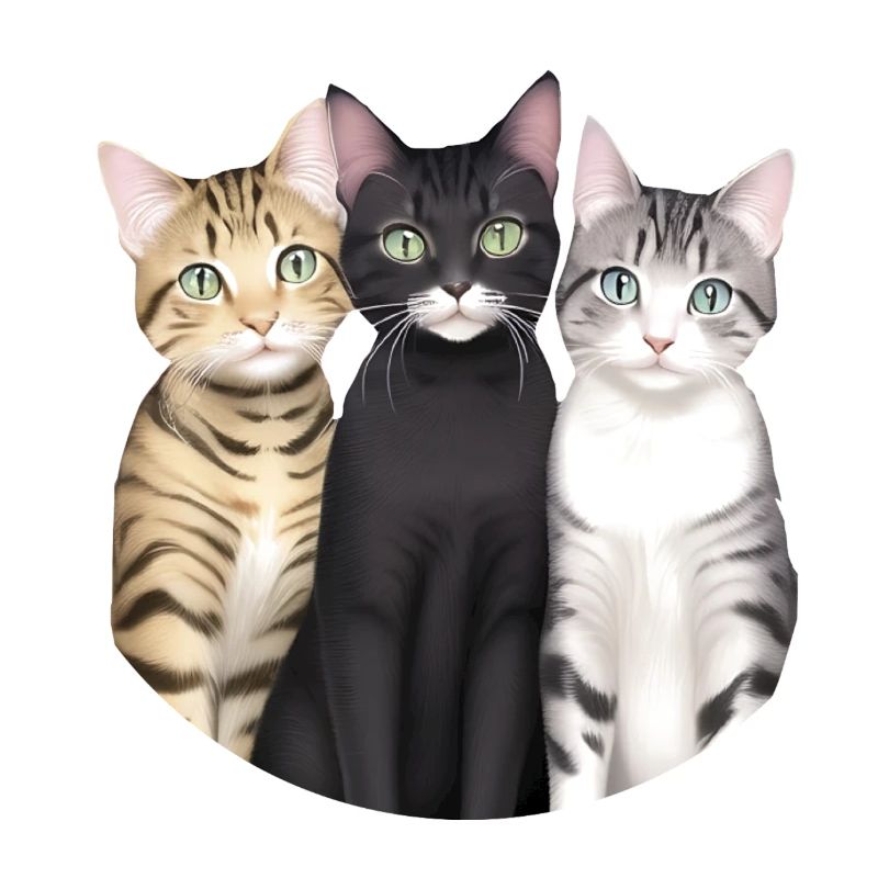 3 chats mignons