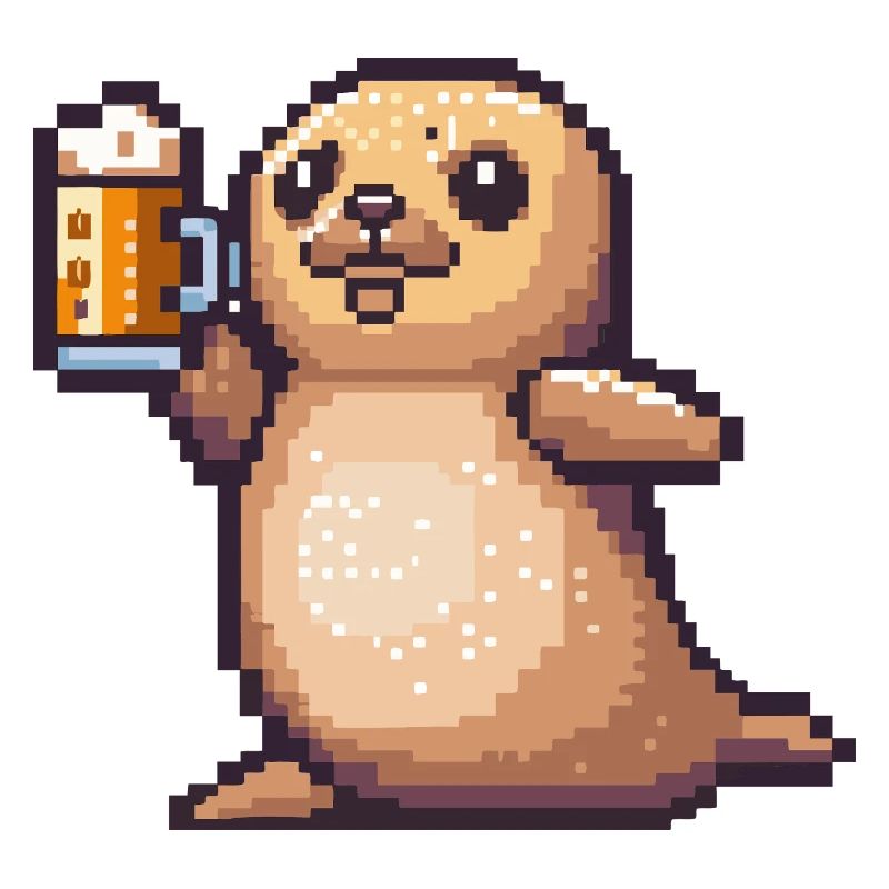 Robbe Tier Pixel Bier