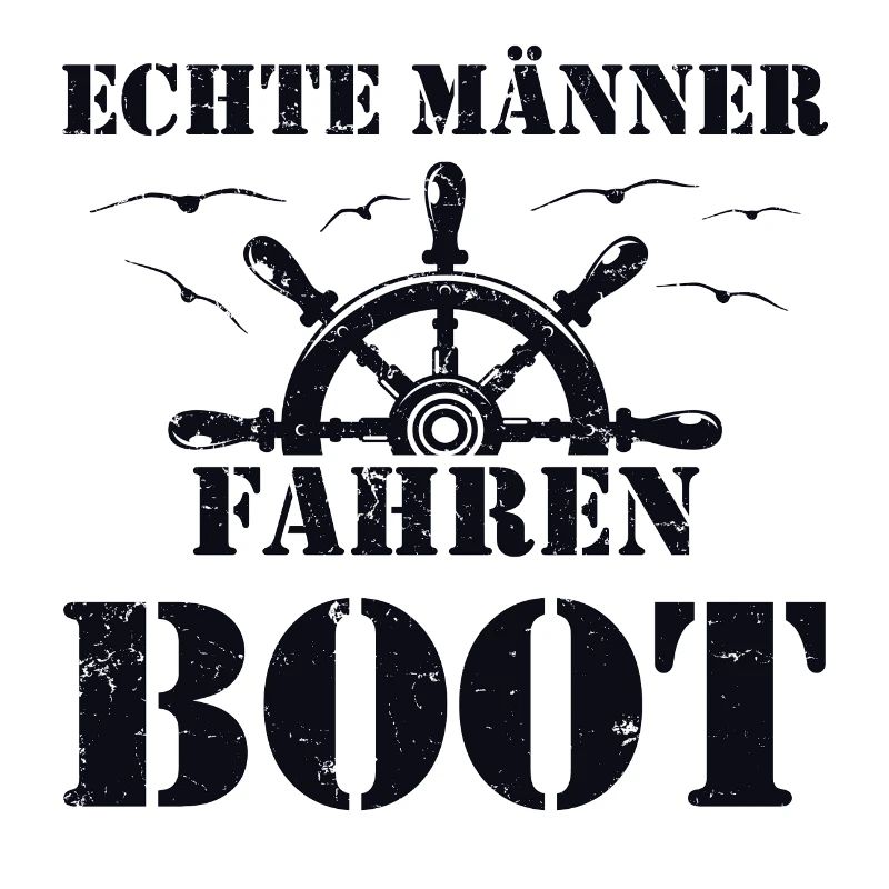 Echte Männer fahren Boot