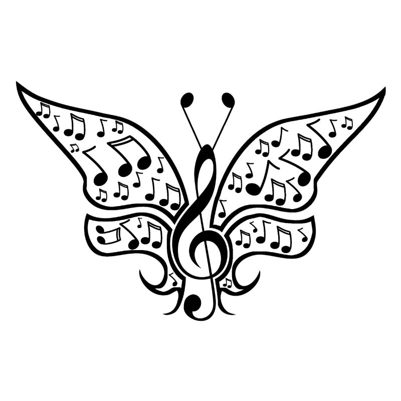 Funny Butterfly musical notes