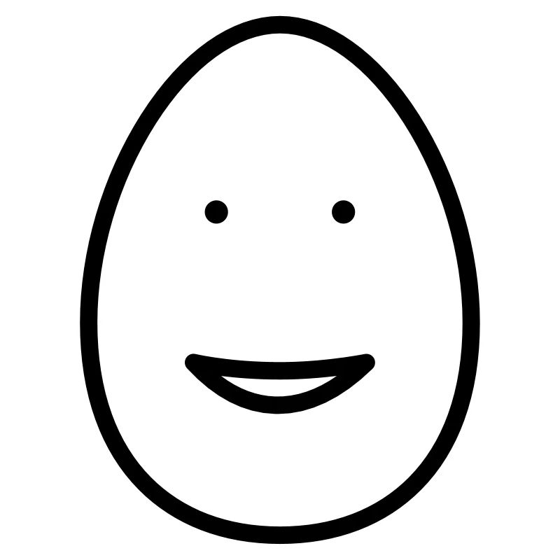 Egg Face Open Smile