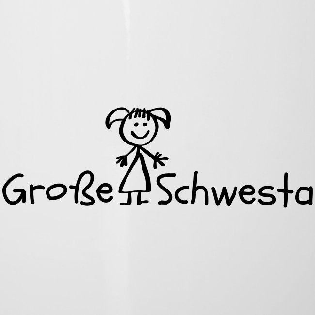 Grosse Schwesta - Emaille-Häferl