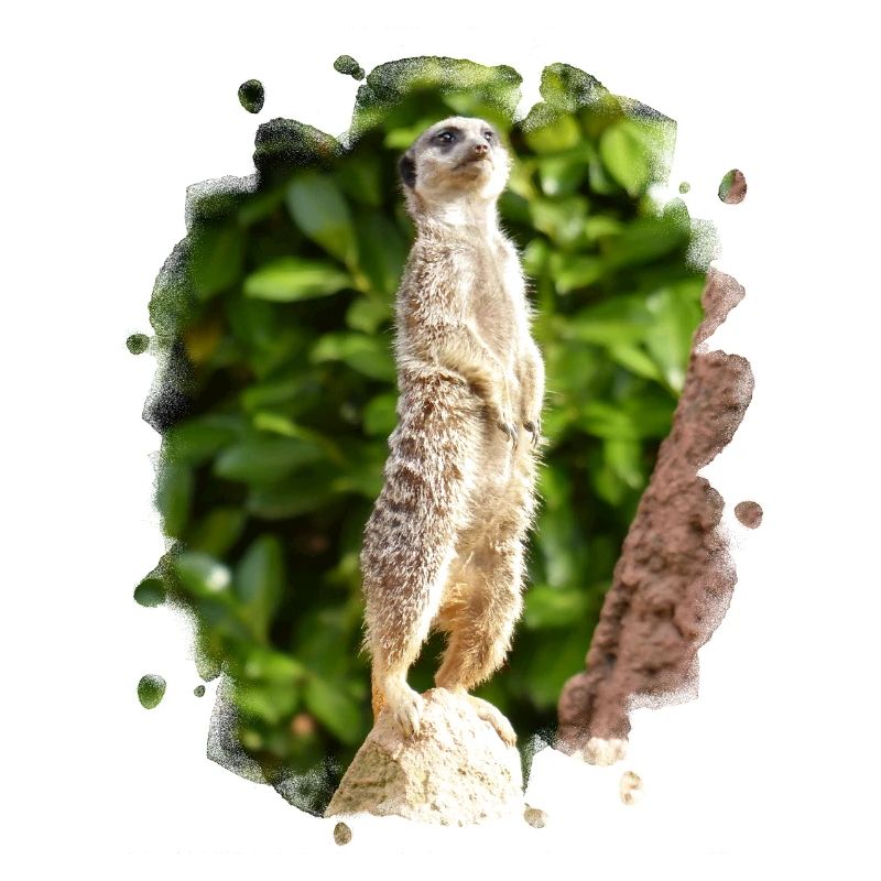 Ein Erdmännchen passt auf.