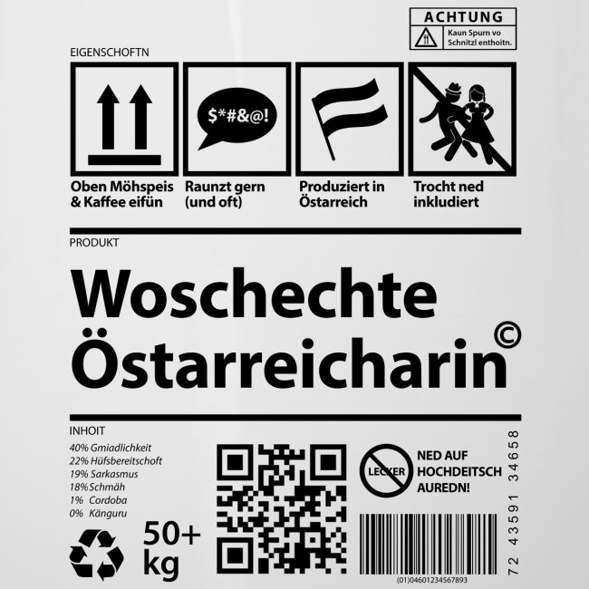 Vorschau: Woschechta Österreicha - Emaille-Häferl