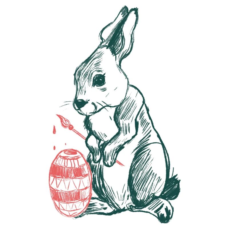 Easter bunny with egg