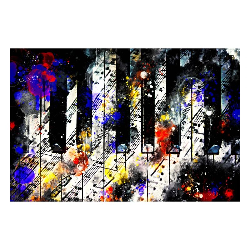 Piano keys and music sheet pattern wsstd