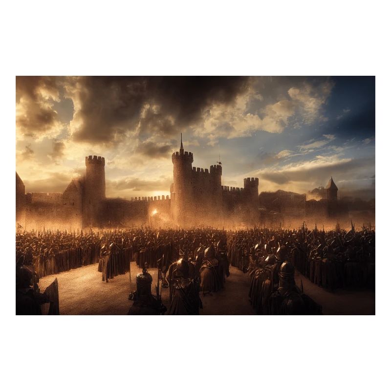 Château médiéval avec armée version 4