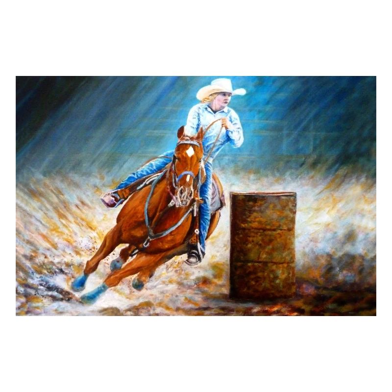BARREL RACING MÄDCHEN