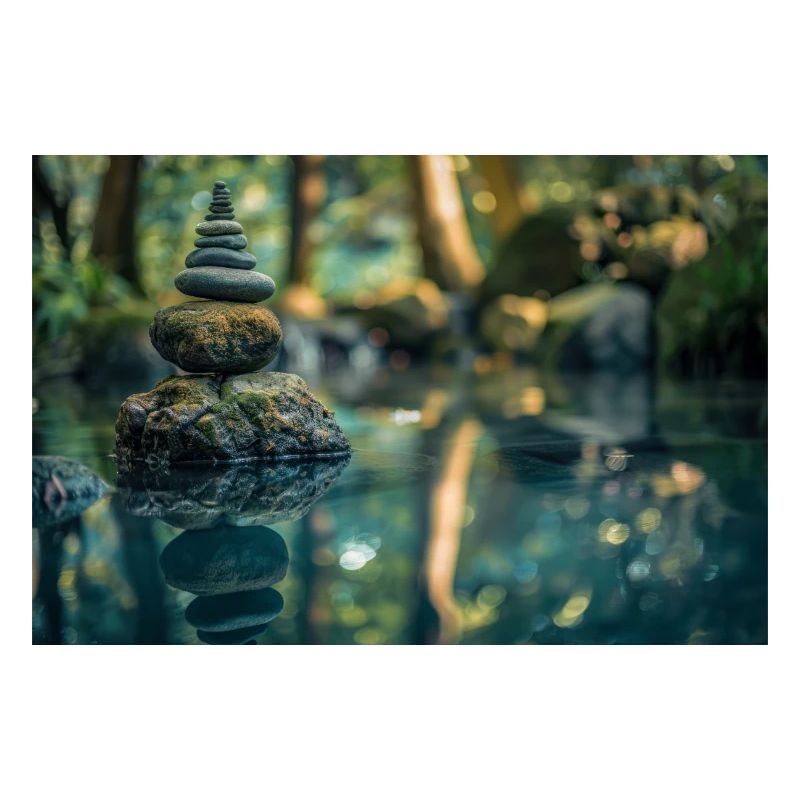 Zen Stone Stack Reflexion Kunst