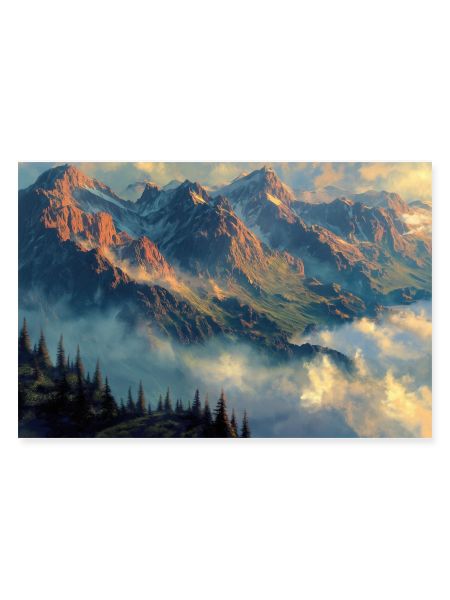 Berglandschaft Illustration Poster