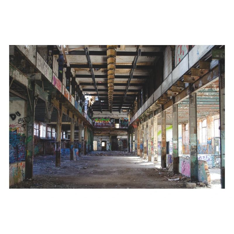 Affiche de graffiti sur l'architecture de l'affiche de la construction industrielle