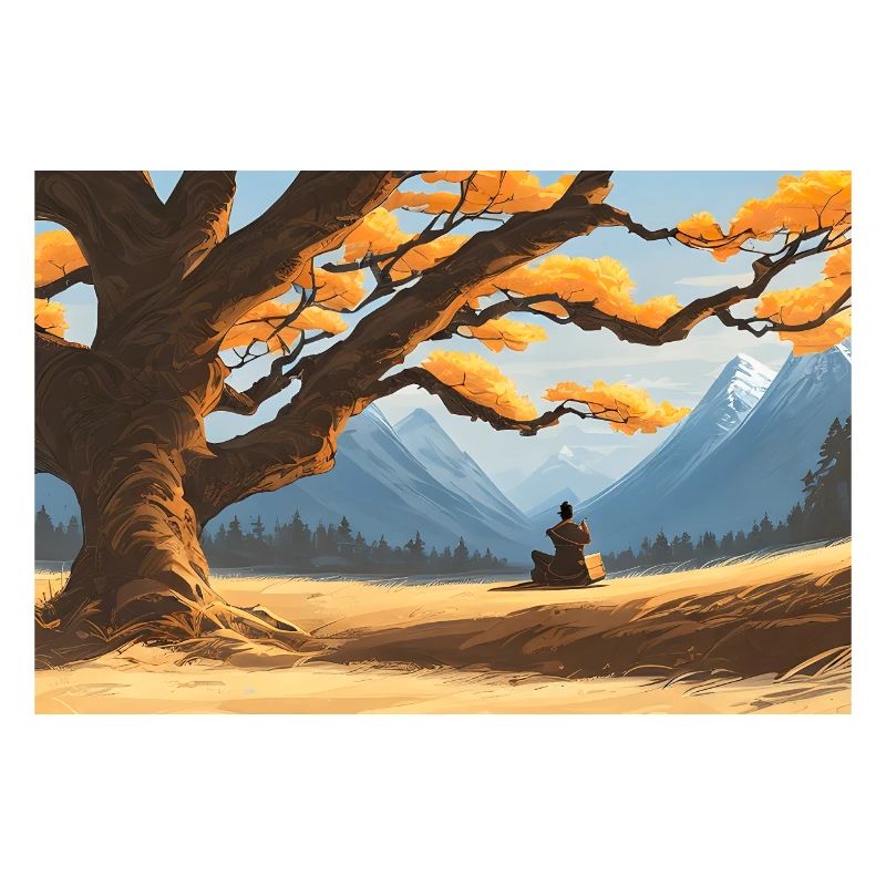 Meditierender Samurai