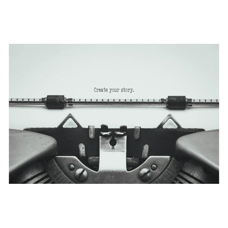 Create Your Story Vintage Typewriter Design