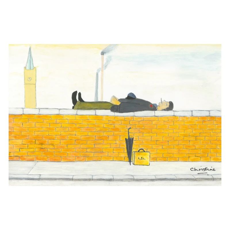 Interpretation Lowrys 'Man Lying On A Wall'(1957)