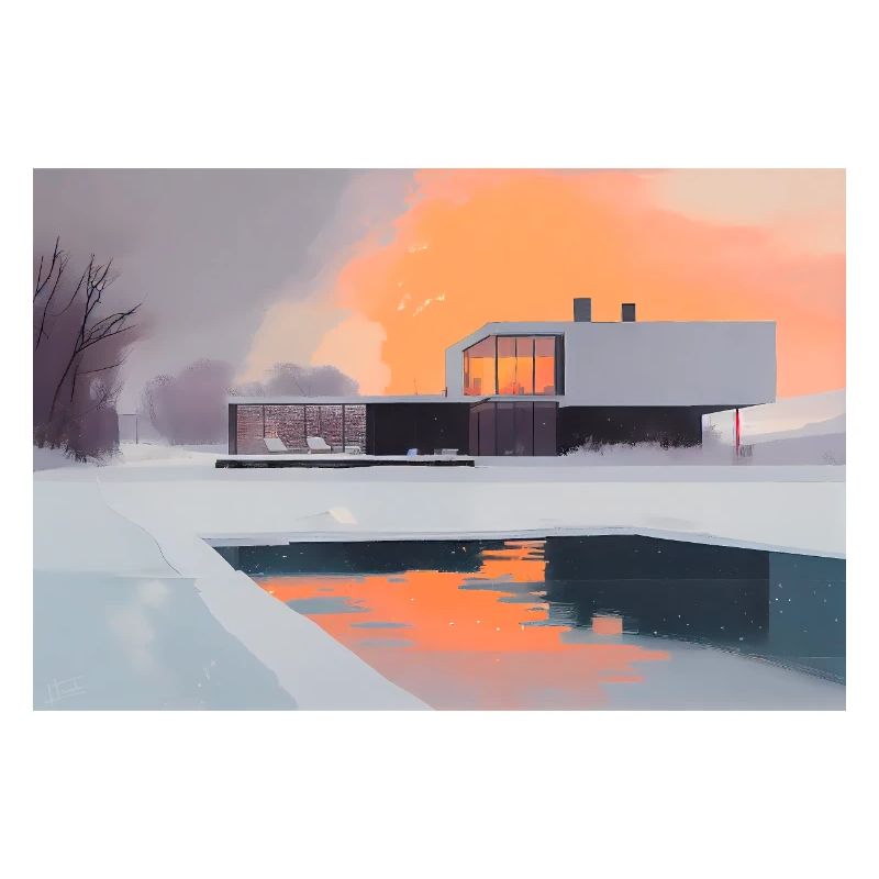 Maison moderne en hiver 010