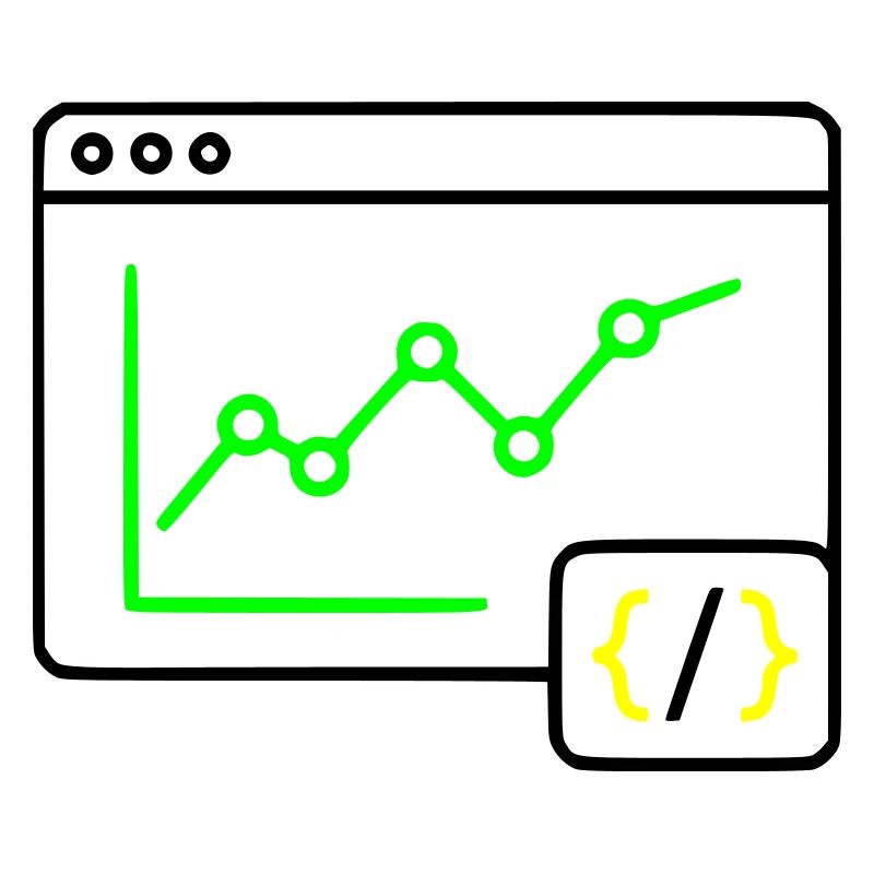 Web Analyse Chart Coding Browser Vektor