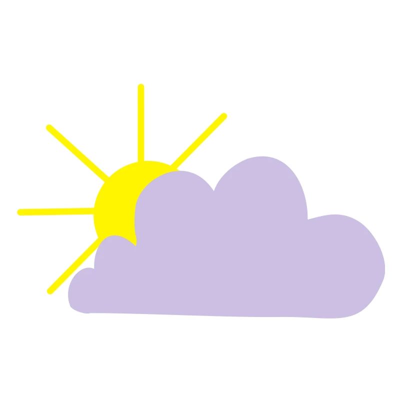 Sonne sieht hinter der Wolke hervor
