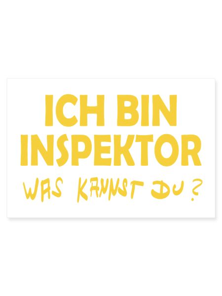 Beruf Inspektor