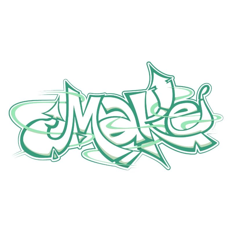 Green word make graffiti