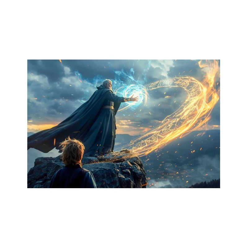 Merlin et Arthur dirigent les chevaliers