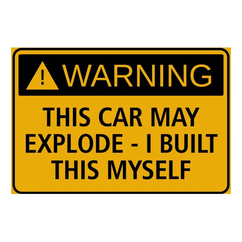 JDM sticker - this car may explode